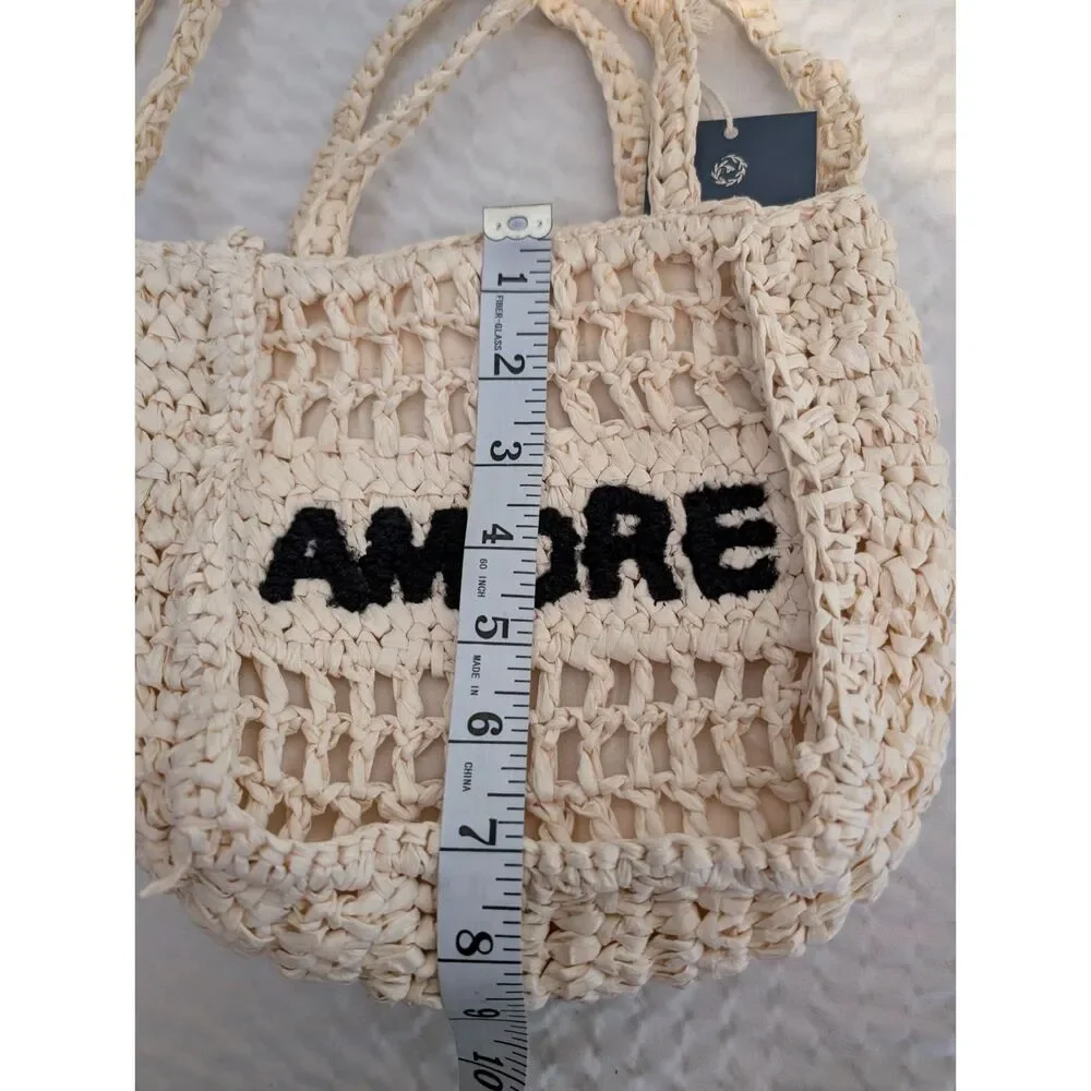 Universal Thread Off-White Crochet Crossbody Bag NWT